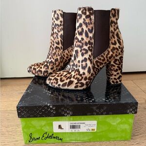 Sam Edelman Animal Print Heeled Boots